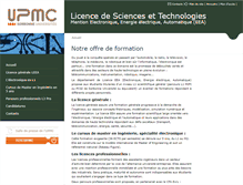 Tablet Screenshot of licence.elec.upmc.fr