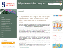 Tablet Screenshot of langues.upmc.fr