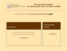 Tablet Screenshot of congres.upmc.fr